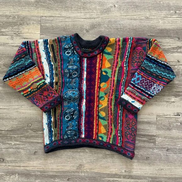COOGI Other - Vintage 90s Coogi 3D Multicolored Knit Sweater Size Small Hip-hop
